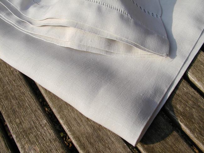 Lovely linen bolster slip with drawn thread rivers 1900