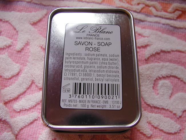 Savon de recharge à la Rose pour boîte métal, 100grs