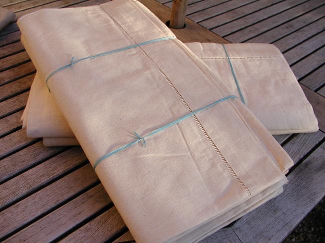 Lovely pair of unbleached linen sheets from Les Vosges