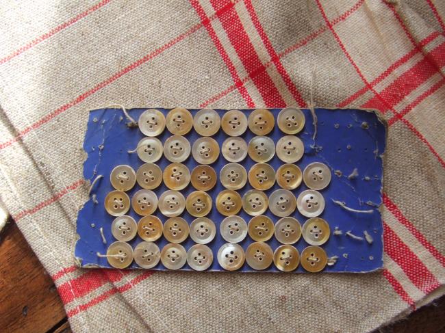 Jolie série de 44 petits boutons de nacre 1910-20