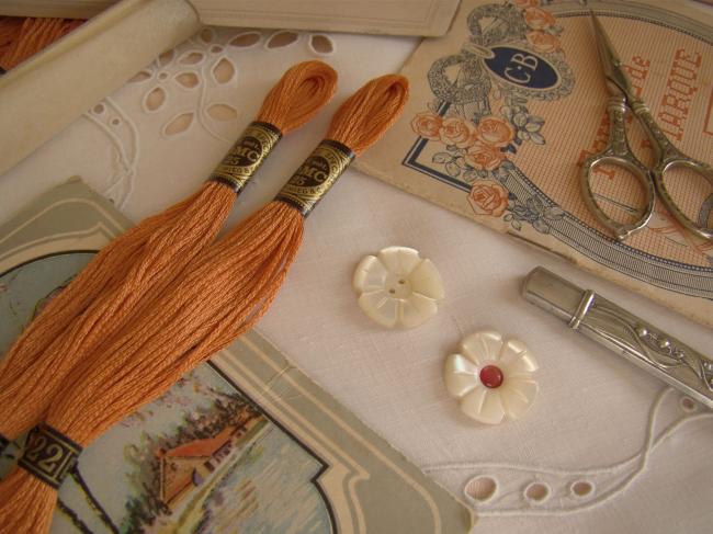 Echeveau Coton mouliné spécial DMC n°25, couleur orange'Terracota' N°922