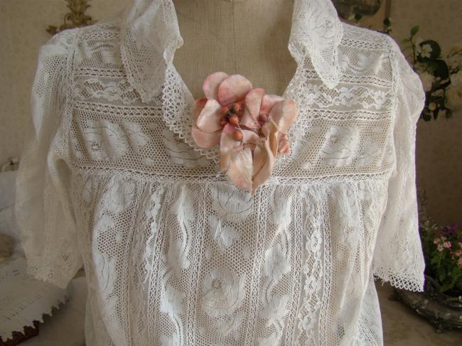 Superbe blouse en dentelle de Calais et  Valenciennes, années 1920