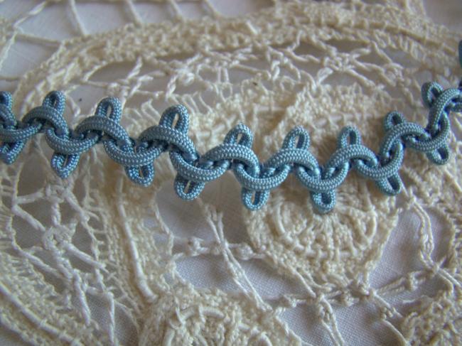 Lovely antique trim in silk in color blue, circa 1900