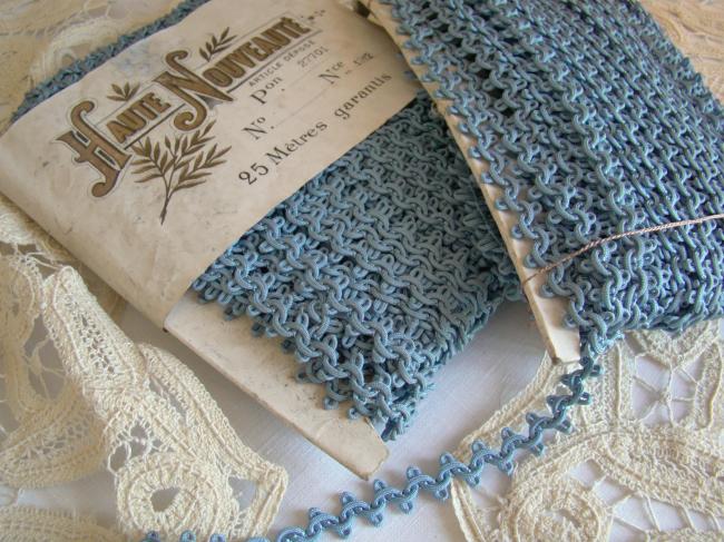 Lovely antique trim in silk in color blue, circa 1900