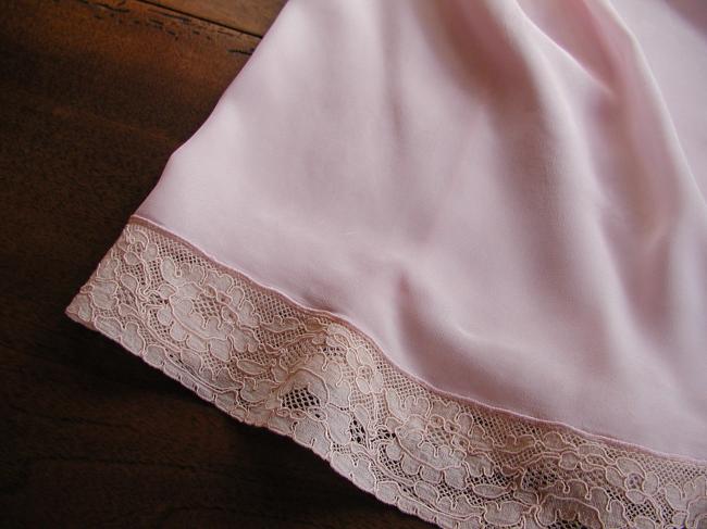 Lovely pink silk panty with Calais lace 1930