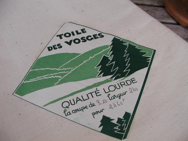 Superbe coupon de Toile des Vosges, qualité lourde, jamais utilisé