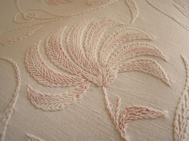 So charming nightdress case with bobbin lace and lovely embroidery