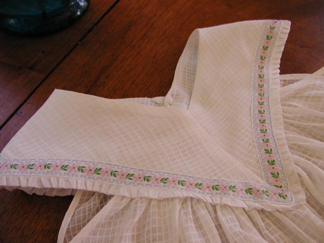 Charming baby summer dress with flowered braids