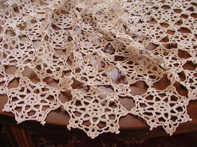 Superbe&large dentelle faite à la main,crochet de style irlandais,largeur 320mm