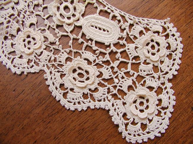 Adorable col en fine dentelle irlandaise 1900