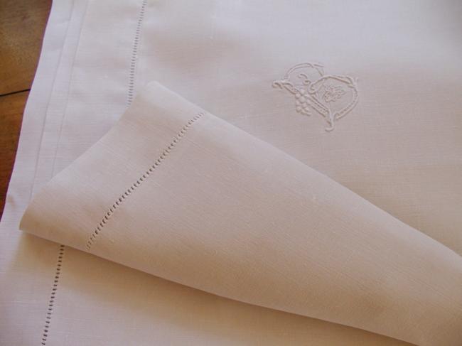 A lovely embroidered pillow cases with monogram B