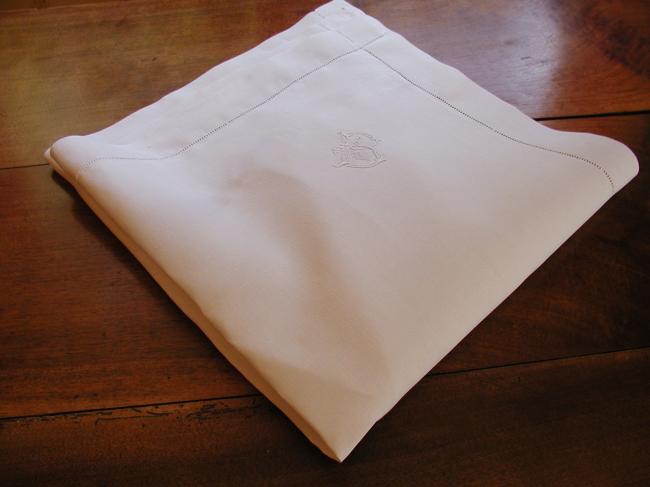 A lovely embroidered pillow cases with monogram B