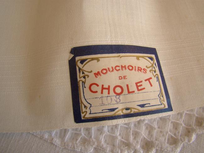 Superbe métrage spécial 'création' de mouchoirs, toile de Cholet, 252cm x 40cm