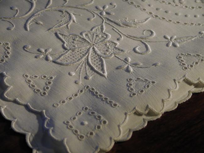  Night case with gorgeous silk white embroidery