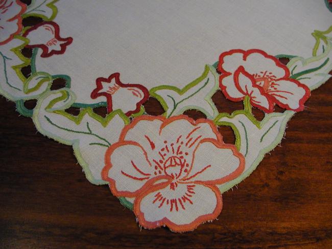 Gorgeous colorfull embroidered trolley mat