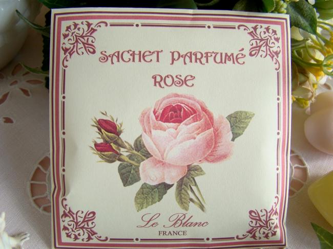 Charming Scent cardboard sachet with a lovely design, Rose perfume