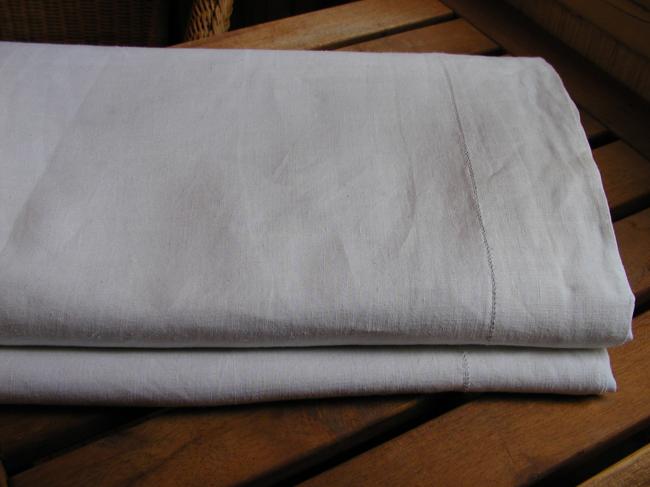 Beautiful and very large PURE LINEN THREAD quality sheet