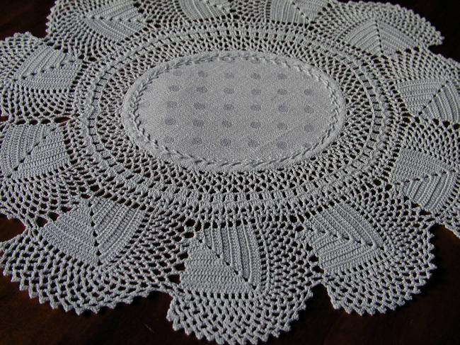 Superbe napperon en dentelle de crochet 1900