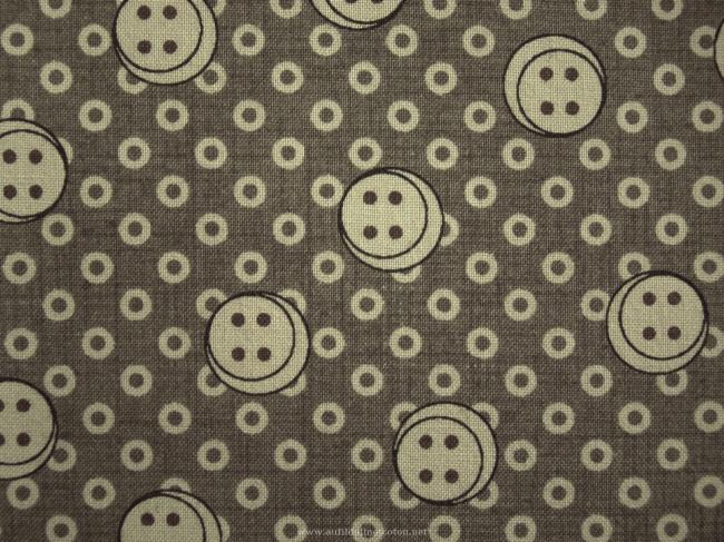 Coupon de coton à fond sable mouillé, impression petits boutons beiges (Moda)