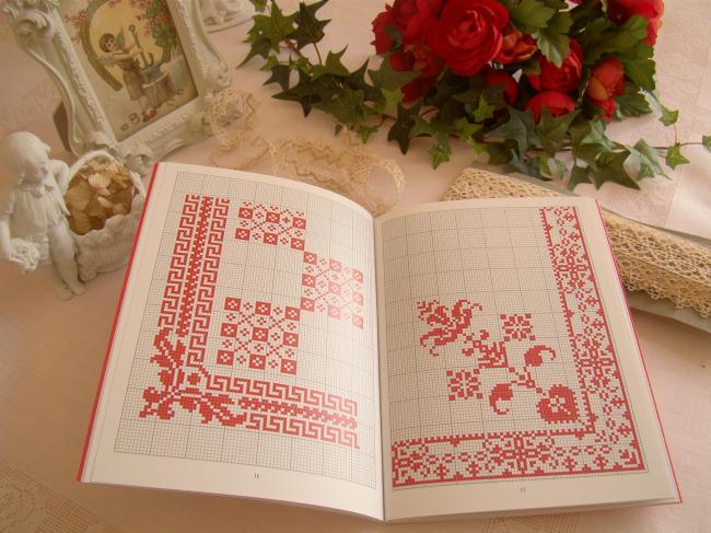 Livre 'Le rouge traditionnel' au point de croix, F.Clozel & L.Roque, par LTA