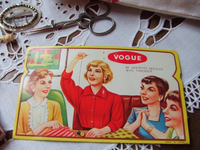 Merveilleuse pochette d'aiguilles américaines VOGUE  années1940-50