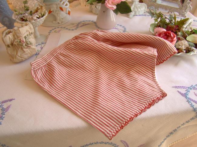 Amusante culotte panty en coton doublé flanelle à rayures rouges 1940