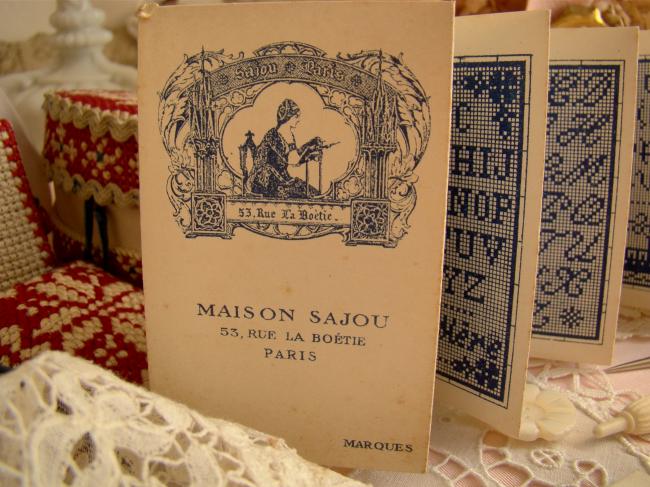 Petit Album ancien Maison SAJOU n°1 Alphabet au point de croix