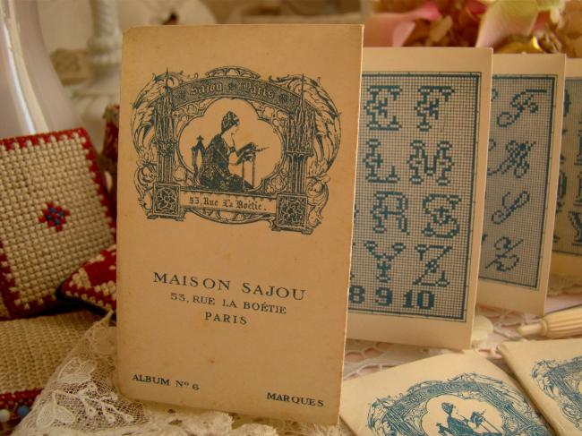Petit Album ancien Maison SAJOU n°6 Alphabet au point de croix