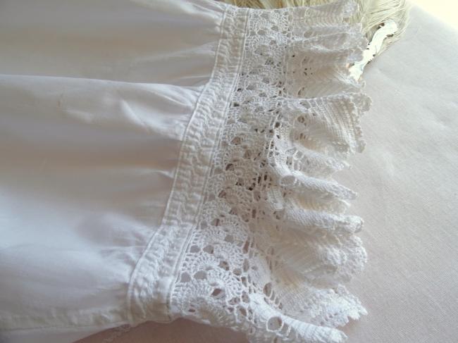 Romantique longue culotte panty fendue avec une jolie bordure dentelle