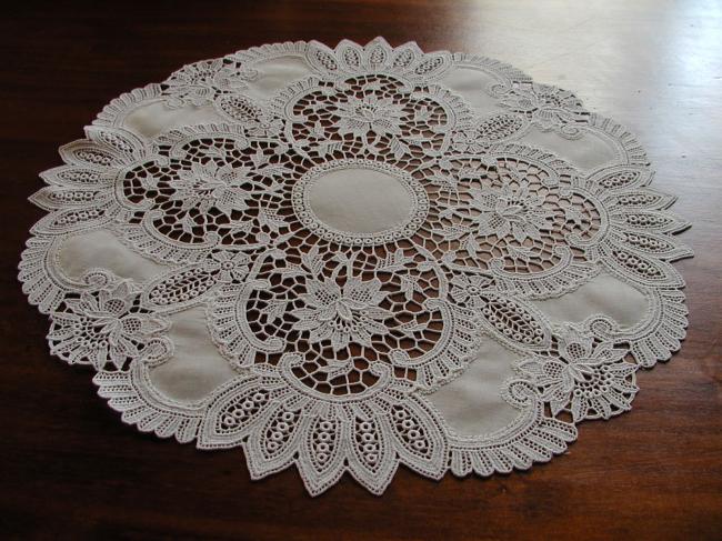 Gorgeous centre table round with chimical lace