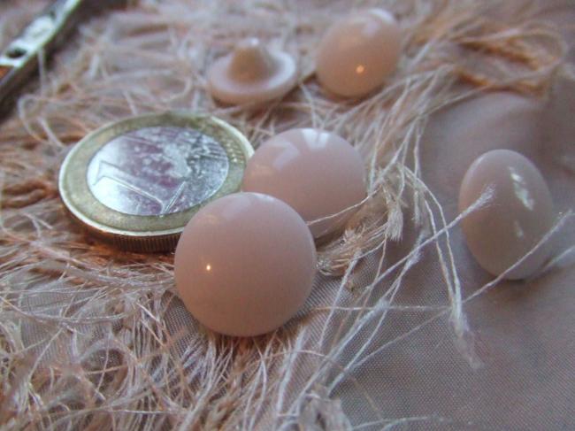 Boutons en forme de champignon bombé en porcelaine blanche brilllant (taille 18)