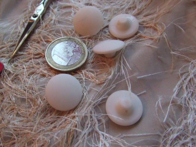 Boutons en forme de champignon bombé en porcelaine blanche mate(taille 13)