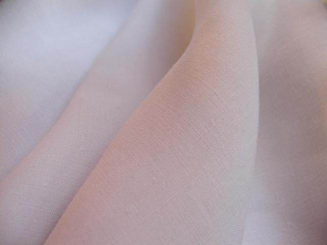 Lovely heavy linen sheet with huge acanthus leaves monogram BP