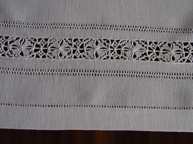 Lovely Reticella and drawn thread works chest board top.