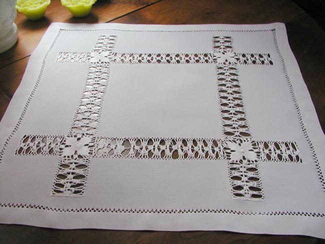 Wonderful Tenerife drawn thread table centre