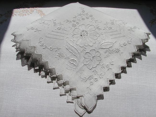 Real beauty of embroidered handkerchief