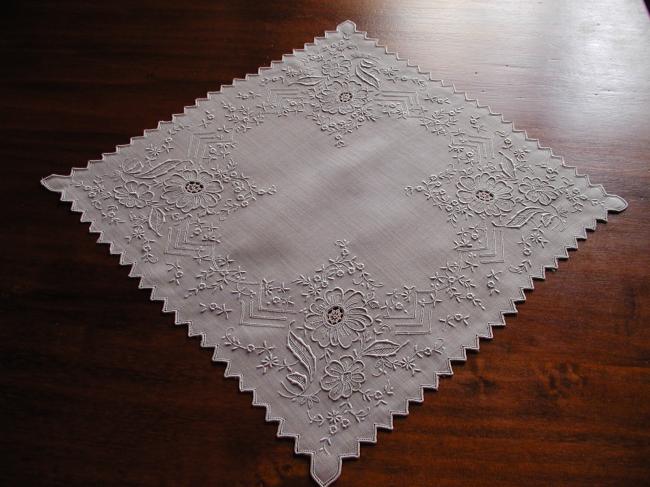 Real beauty of embroidered handkerchief