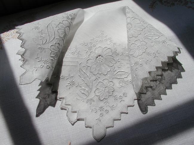 Real beauty of embroidered handkerchief