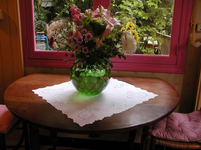 Gorgeous table centre with gorgeous whitework