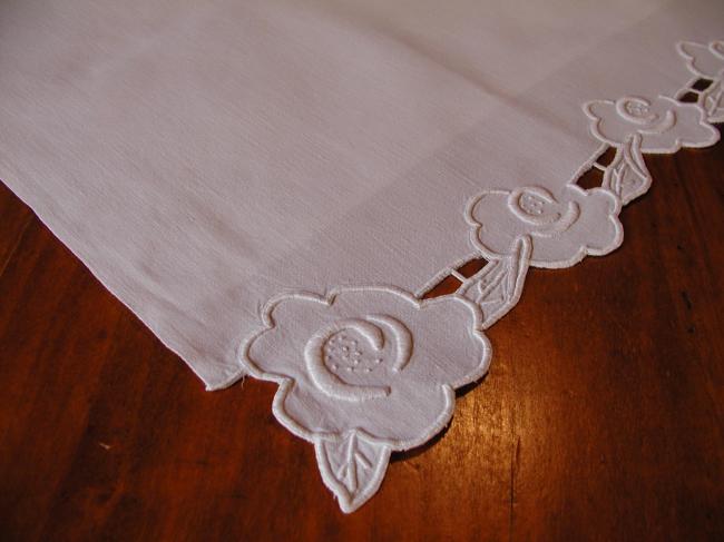 Adorable Richelieu embroidered little bed sheet for pram