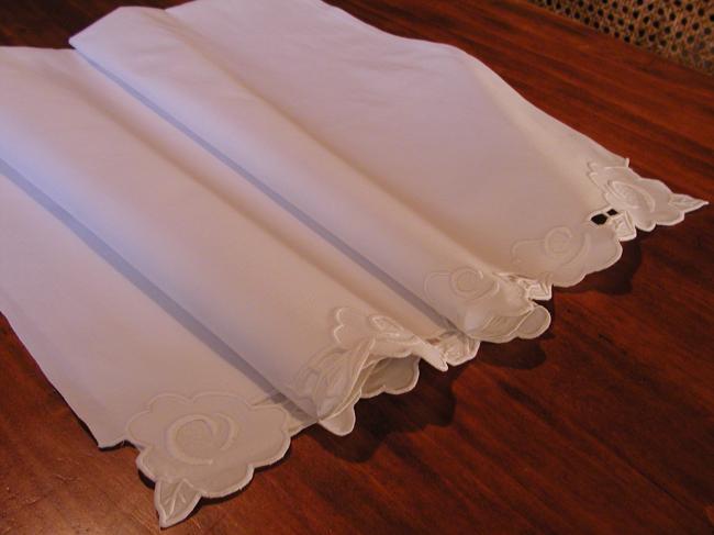 Adorable Richelieu embroidered little bed sheet for pram