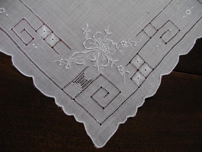 Gorgeous lawn embroidered swiss handkerchief