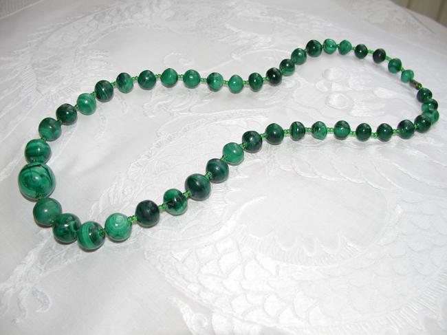 Très beau collier en Malachite