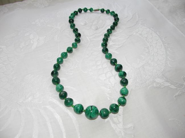 Très beau collier en Malachite