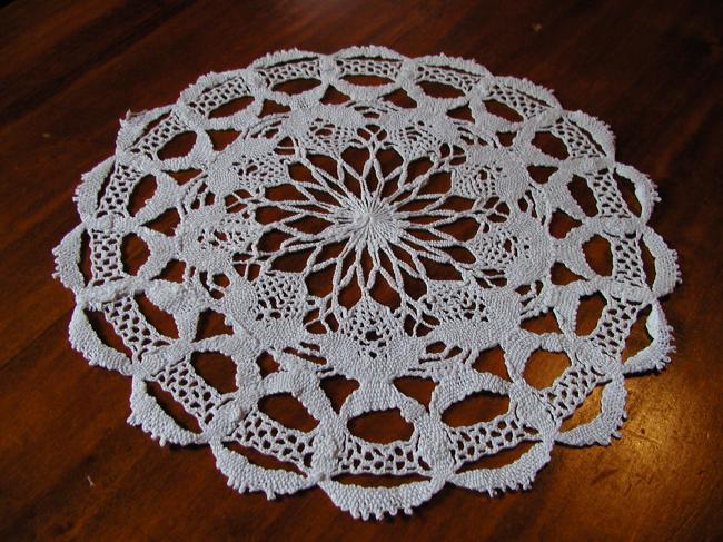 Lovely bobbin lace round doily