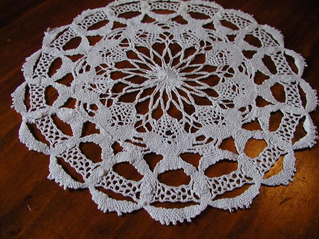 Lovely bobbin lace round doily