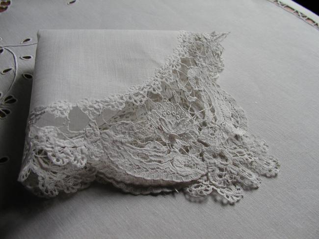 Such a beauty for this Princess lace and inserts of net handkerchief 1880