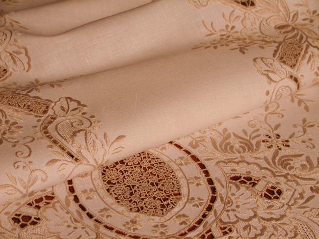 Stunning embroidered Madeira table runner