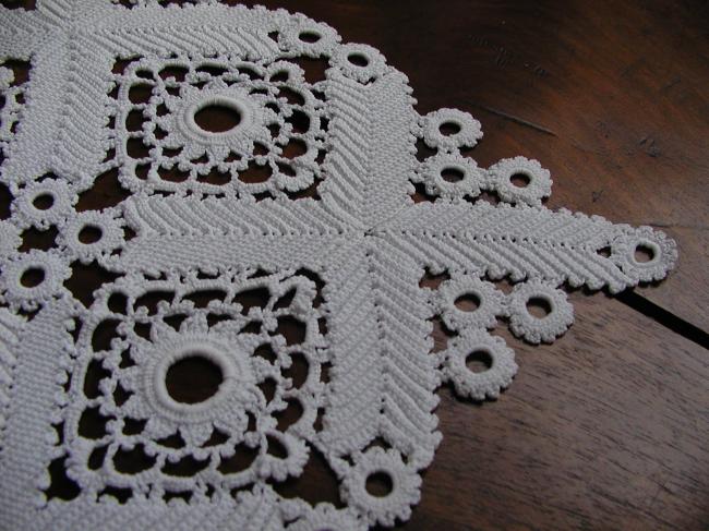 Very original irish guipure lace table runner