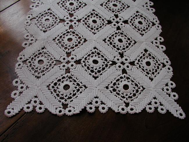 Very original irish guipure lace table runner